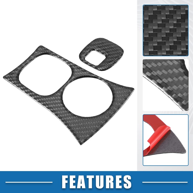 X AUTOHAUX Car Start Ignition Key Hole Panel Cover Interior