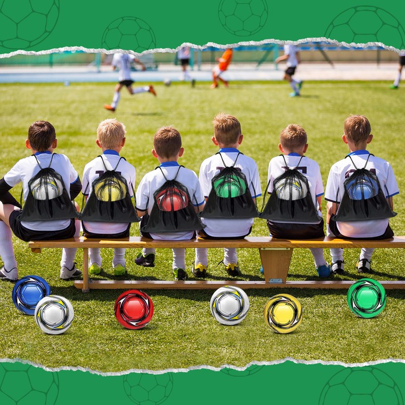 yasuwekik 6 Pack Operation Christmas Deflated Soccer Ball with Pump
