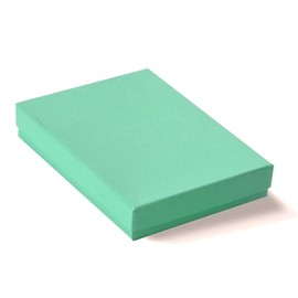 RJ Displays 6-Pack Teal Green Color Paper Cotton Filled Cardboard Jewelry Gift Box Necklace Bracelets Watch Gift Packaging and Storage Organizer Boxes Size- (6 3/16" x 5 3/16" x 1 1/16") #65