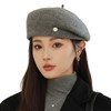 Karsaer G0172 Beret Women's Autumn Winter Wool Blend, Solid, Simple,