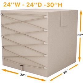 Air Conditioner Cover For Outside Units - Central AC Condenser Cover - Dual Shoelace Drawstring For Snug Fit