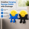 PLLCJB 2Pack Cute Hanging Sponge Holder with Drainage, 3D Printed