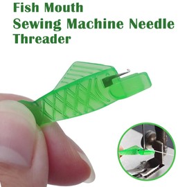 Agamino Fish Mouth Sewing Machine Needle Threader, 2024 New Automatic Sewing Needle Threader for Sewing Machine, Upgrade Plastic Fish Type Quick Sewing Machine Loop Sewing Supplies Tool (20Pcs)