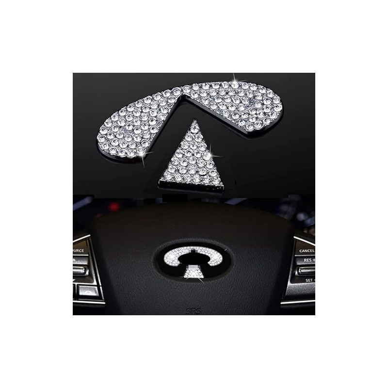 Bling Steering Wheel Logo Caps for Infiniti 2012-2021,DIY Diamond Crystal