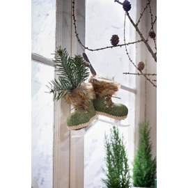 FRANK FLECHTWAREN Winter Decoration, Hanging Ice Skates, Set of 2, Christmas, Winter Time