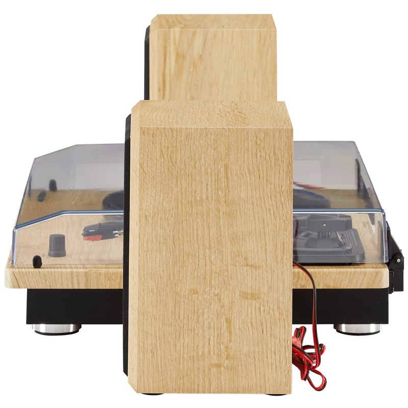 Crosley CR6043A-NA Brio Bluetooth Turntable Shelf System with Included Speakers,