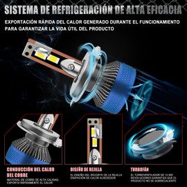 ANYTOP H4 Led Bombillas para Auto Delanteros Faros,HB2 9003 Luz Alta Y Baja,160W 26000LM 6500K Luz Blanca,600% SúPer Brillante Luces Led Kits de Conversión,Impermeables Focos Auto,2 Unidades