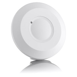 SEBSON® Motion Sensor Indoor Surface-Mounted - Set of 2 - HF Sensor LED Suitable for Ceiling Mounting Programmable Motion Sensor 2-16 m / 360° 3-Wire White