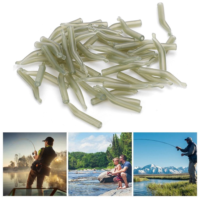 100PCS 20mm PE Anti Tangles Line Aim Hook Sleeve Light