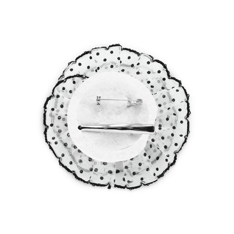 Expo International Polka Dot Carnation Brooch and Hairclip Hair Accessory,