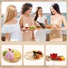 SiliFine 6 Pcs Wine Appetizer Plates with Wine Glass Holder