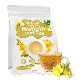 Olvvla - Mullein Tea Bags For Lungs - 3g X 30 Count - 100% Natural Mullein Leaf Tea - Lung Cleanse Herbal Tea - Non-GMO - Caffeine-free - Help Soothe & Relax