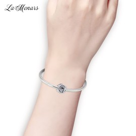 LaMenars Number 18 21 30 50 Charms for 925 Sterling Silver for Women Bracelets & Necklaces Dangle Pendant for Birthday Christmas Valentine's Day Mother's Day for Girls, Silver