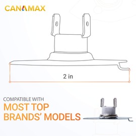 [NEW UPGRADED] 3977393 Dryer Thermal Cut-Off Fuse Premium Replacement Part by Canamax - Compatible with Whirlpool and Kenmore Dryers - Replaces WP3977393, 3399848, AP3094244 - PACK OF 2