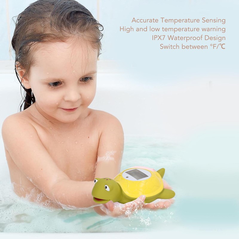 Baby Bath Thermometer Cartoon Animal Shaped IPX7 Waterproof 10‑50 Degrees