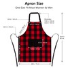 Jubatus 1 Pack Buffalo Check Apron with 2 Pockets Adjustable