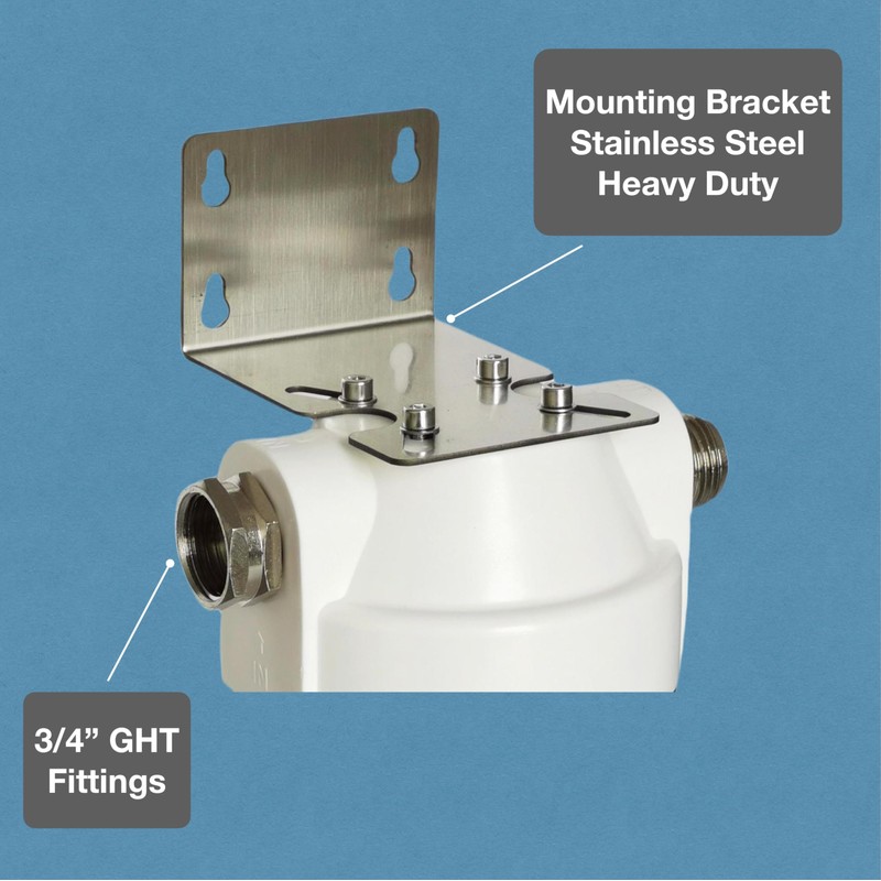 VerterPure Uni X1 Clear RV Water Filter Housing with High