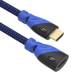Ultra Clarity Cables HDMI Extension Cables, 3ft, 6ft, 10ft, 15ft, 20ft, 25ft (10 ft, Blue, 2)