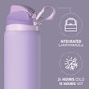 Hydrapeak Oasis 32 oz Water Bottle with Chug Lid, Stainless