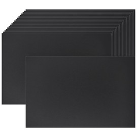 Smanzu 50 Pack 5x7 Black Cardstock Paper Blank Thick Heavyweight 92lb Card Stock for Making Invitations cards, Postcards