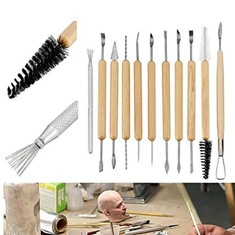 AIMALL 11x Carvers Clay Sculpting Carving Pottery Tools Polymer Modelling
