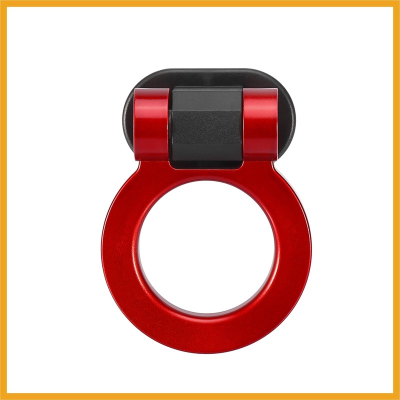 Partuto Universal Red Ring Shaped Car Tow Hook Decor Bumper