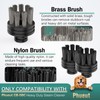 CB-08C Replacement 2 Pack Nylon Brushes & 1 Pack Brass