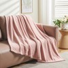 NEWCOSPLAY Knitted Pink Blanket Super Soft Plush Throw for Couch