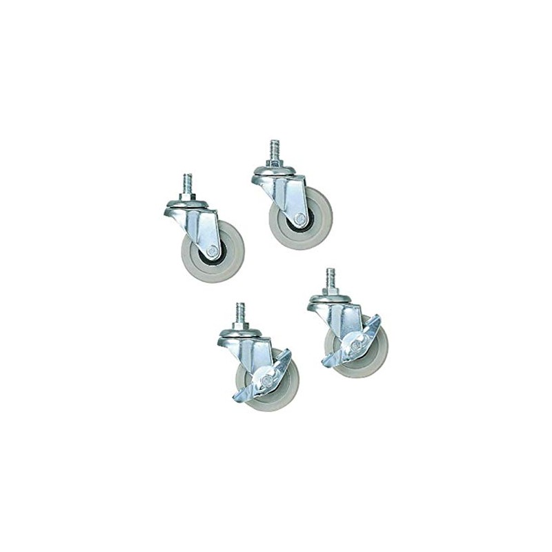 MUJI 61179780 Steel Unit Shelf Casters Gray Set of 4