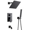 POP SANITARYWARE Matte Black Shower Faucet Set with Tub Spout