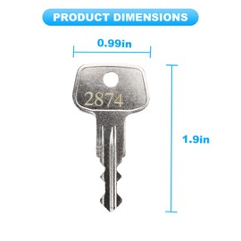2874 XCargo Luggage Roof Key Karrite Ski Bike xcargo Carrier Skyline Sportrack XL,X-Cargo Roof Rack Key,Replacement Keys for Sears XCargo Karrite SportRack Carriers(Code 2874-2 pcs)