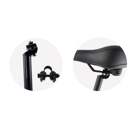 Keenso Cojín para Sillín de Bicicleta, Ergonómico, Amortiguador, Transpirable, Cómodo, Sillín de Bicicleta de Montaña Negro con Orificio de Ventilación para Amantes de la Bicicleta