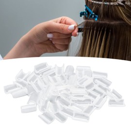 2 Bag U Tip Hair Extension Granule Salon Resin Transparent Wig Extension Thermal Bonding Granule, Transparent Fusion Glue Tips Pellets Granules Beads for Making Wigs Nail