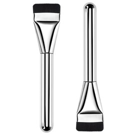 2 x Ultra Thin Foundation Brush, Foundation Brush, Makeup Brush, Flat Cosmetic Brush, High-Quality Cosmetic Brush with Fibre Bristles for Women Girls Beauty Gifts