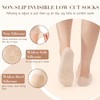 MANZI 5 Pairs Thin No Show Socks Invisible Low Cut