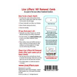 Lice Lifters Nit & Lice Removal Micro-Grooved Professional Steel Comb