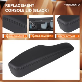 Youxmoto Left Driver Side Armrest Front Door Trim, 2011-2023 for Chrysler 300; for Dodge Charger 11-23, Black PU Leather Inner Door Armrest, Replaces 1WK37DX9AB