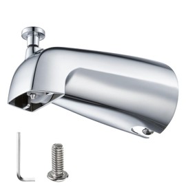 Wintap Slip-on Tub Spout with Diverter, Compatible with 1/2 Inch Copper Tube Fit, Bathroom Bathtub Spout 1-Pack (Polished Chrome)