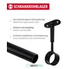 Gedotec Tubi Wardrobe Rail Bearing for Ceiling Mounting, Pack of