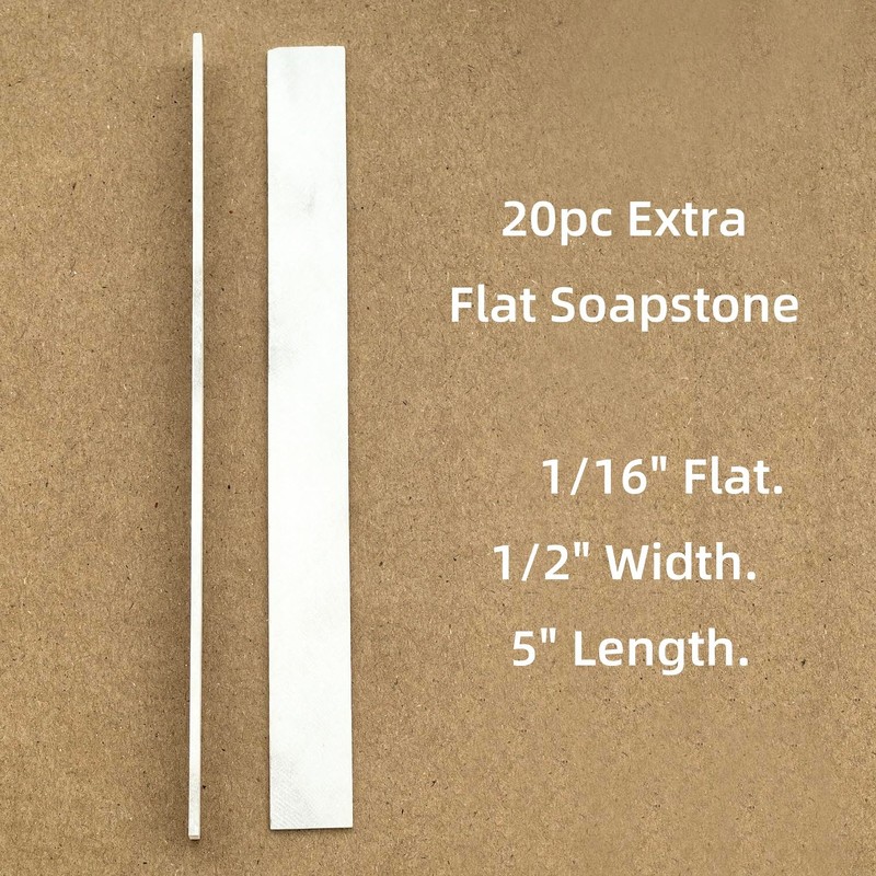VASTOOLS Thin Soapstone Holder Set Pack of 23pcs,Flat Thin 1/16,