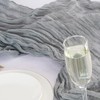 Gzcvba Cheesecloth Sparkly Table Runner 35x120 Inches Gauze Boho Rustic