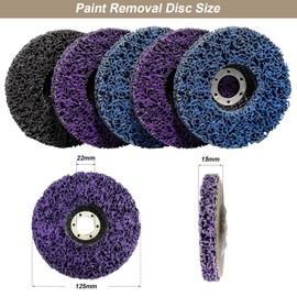 Cleaning Disc Set 5 Pieces Mixed CSD Disc Sanding Disc 125 x 22 mm Coarse Cleaning Disc Strip Discs CSD Cleaning Fleece for Angle Grinder Removal of Paint Rust Welds Oxidation