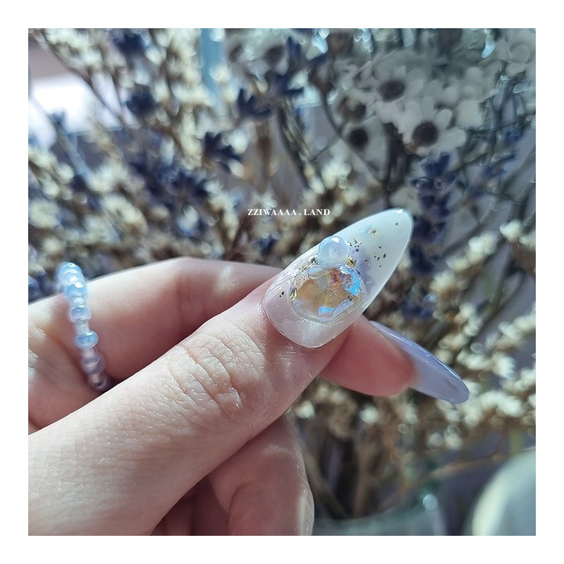 Wavelet.Water drop wave flower chain unique emotional nail - egg