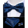 Barry.Wang Cummerbund Bow Tie Set for Men, Silk Cummerbund Pretied