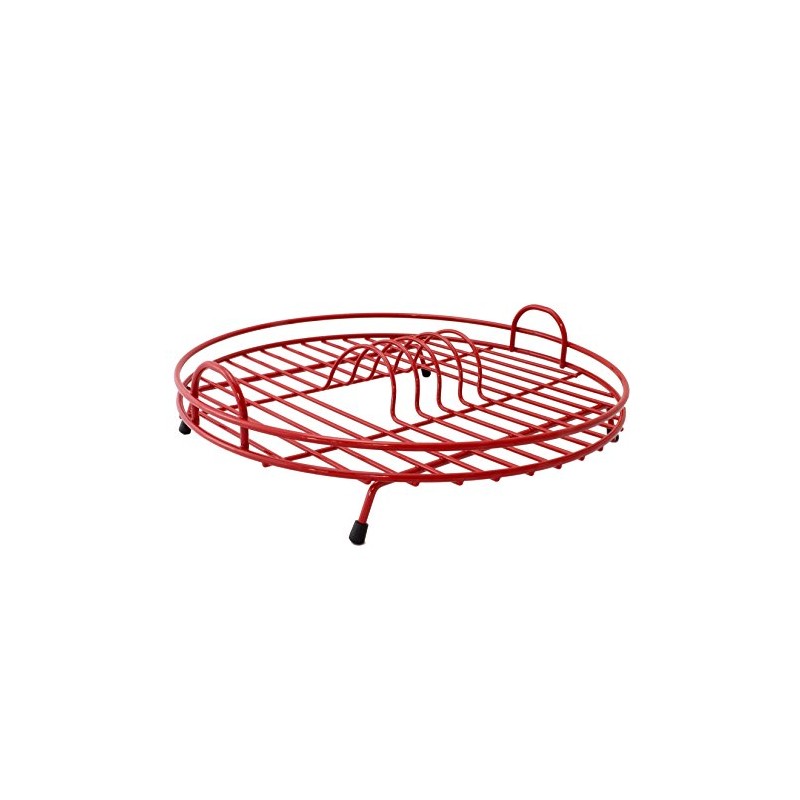 Delfinware Dish Drainer, Metal, Red, 37 x 37 x 10