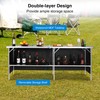 REDCAMP Portable Bar Table, Pop Up Folding Mobile Bar Bartender