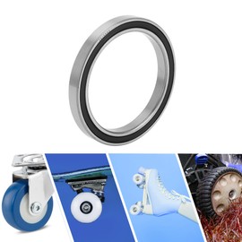 ACROPIX 6814DD Deep Groove Ball Bearings P6 70x90x10mm Lubricated Bearings Double Rubber Seal Black Silver Tone Scooter Skateboard Wheel