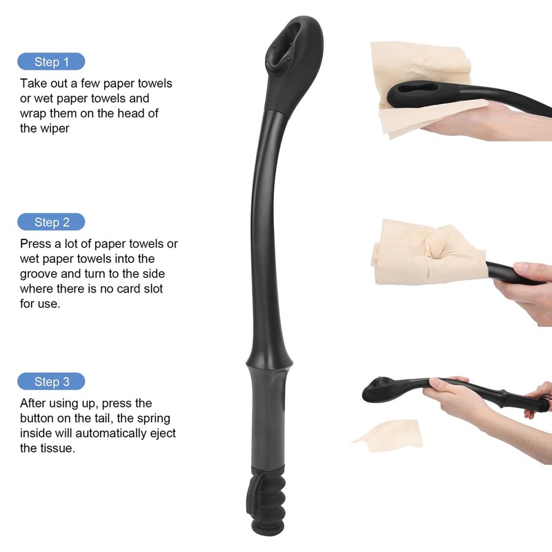 Toilet Aids for Wiping, 15.7" Long Comfort Wipe Bottom Grips,