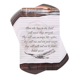Dicksons Hope in The Lord Isaiah 40:31 4 x 2.5 Inch Brown and White Cardstock Paper Pocketcard Bookmark Set of 12