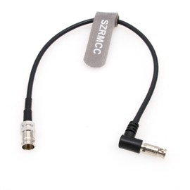 SZRMCC High Density HD Right Angle Micro BNC to Standard BNC Female 75 Ohm 12G-SDI Coaxial Cable for Blackmagic HyperDeck Shuttle Video Assist (15cm)